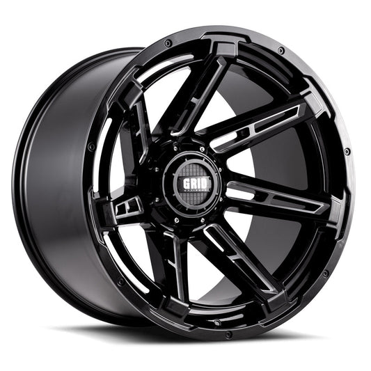 Toyota Tacoma 20''X10'' Gloss Black Wheels 2000-2015 Grid Wheels GD1220100027M178 With Milled Accents