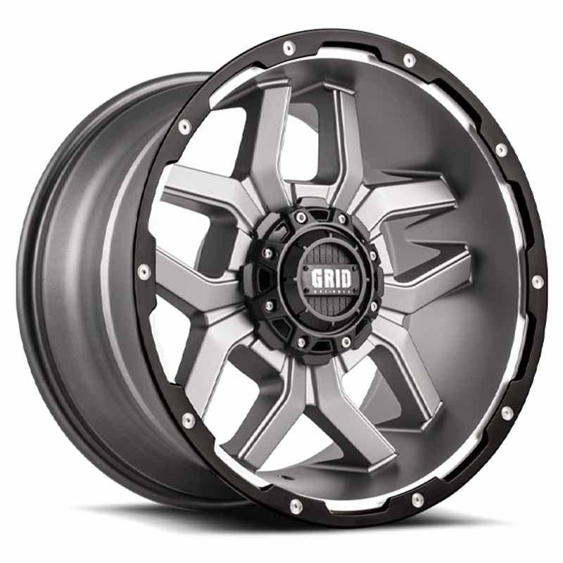 Toyota Tacoma 20''X9'' Matte Anthracite Wheels 2000-2015 Grid Wheels GD0720090027A0078 With Black Lip