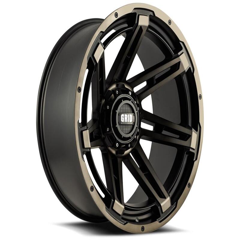 Toyota Tacoma 20''X9'' Matte Black Wheels 2000-2015 Grid Wheels GD1220090027T0078 With Double Dark Tinted Lip