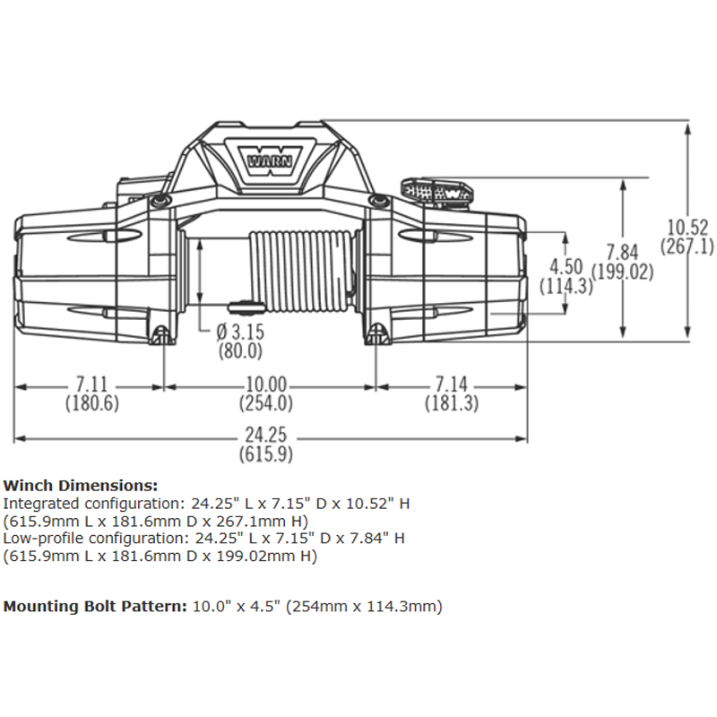 Toyota Tacoma 8000Lb Spydura Synthetic Winch Rope 1995-2001 Warn 89305