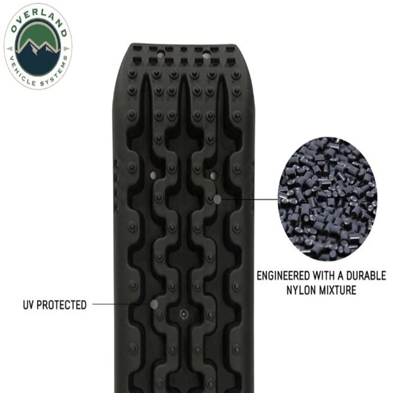 Toyota Tacoma Black Injection Molded Nylon Traction Mat 1995-2023 Overland Vehicle Systems 19169910 With Nylon Strap And Water Resistant Storage Bag